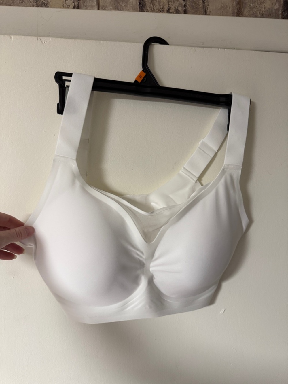 Comfort Stretch White Wireless Bra with Wide Support Straps